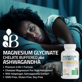 Bronson Magnésium Glycinate comprimés sur une surface blanche
