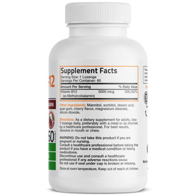 Bronson Methyl B12 5000 mcg comprimés sublinguaux, vue de côté