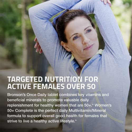 Bronson Multivitamine Complète Femme 50+ emballage et comprimés