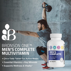 Bronson Multivitamine Complète Homme 180 comprimés, étiquette de composition