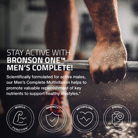 Bronson Multivitamine Complète Homme 180 comprimés, flacon ouvert