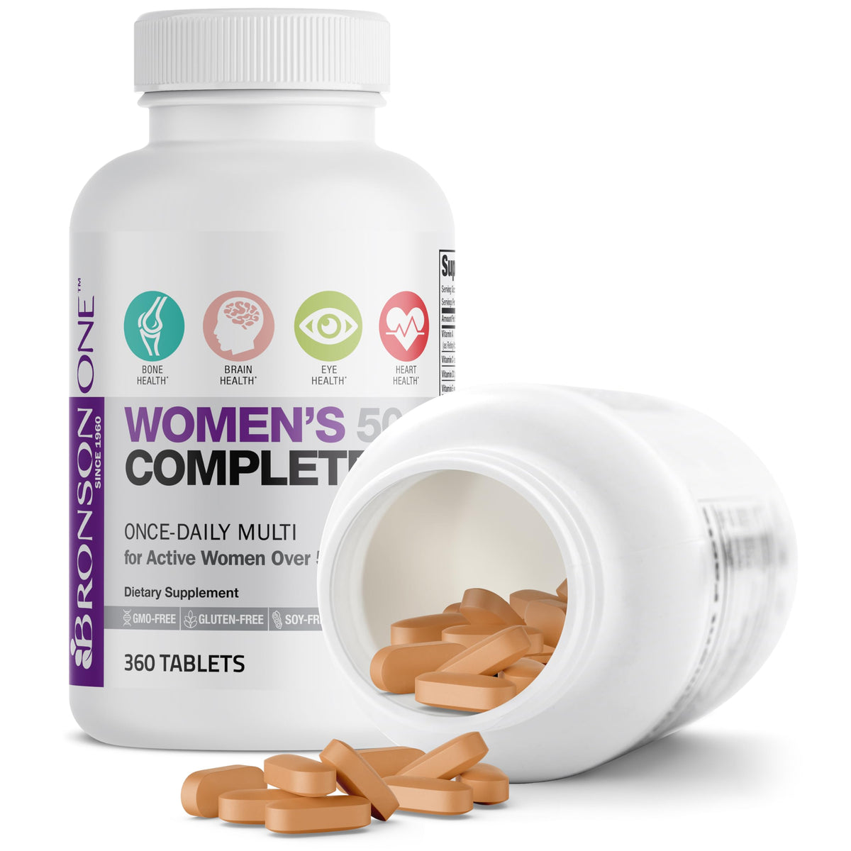 Bronson Multivitamine Femme 50+ avec des fruits et légumes