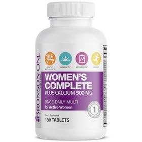 Bronson Multivitamines Complètes pour Femmes 180 Comprimés sur une table