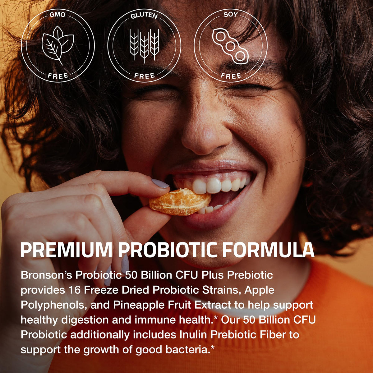Bronson Probiotique 50 Milliards CFU - Capsules sur une surface blanche