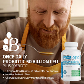 Bronson Probiotique Quotidien 50 Milliards CFU 30 Capsules côté