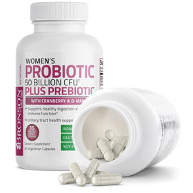 Bronson Probiotiques Femmes 50 Milliards CFU 60 Capsules Végétariennes - emballage ouvert