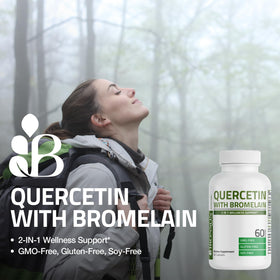 Bronson Quercétine et Bromélaïne 120 capsules côté