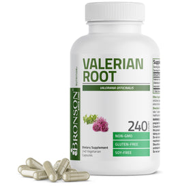 Bronson Racine de Valériane 240 capsules végétariennes, vue de face