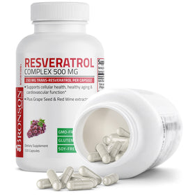 Bronson Resvératrol Complex 500 mg contenant ouvert