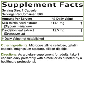 Bronson Silymarin Marianum 360 capsules avec des ingrédients naturels
