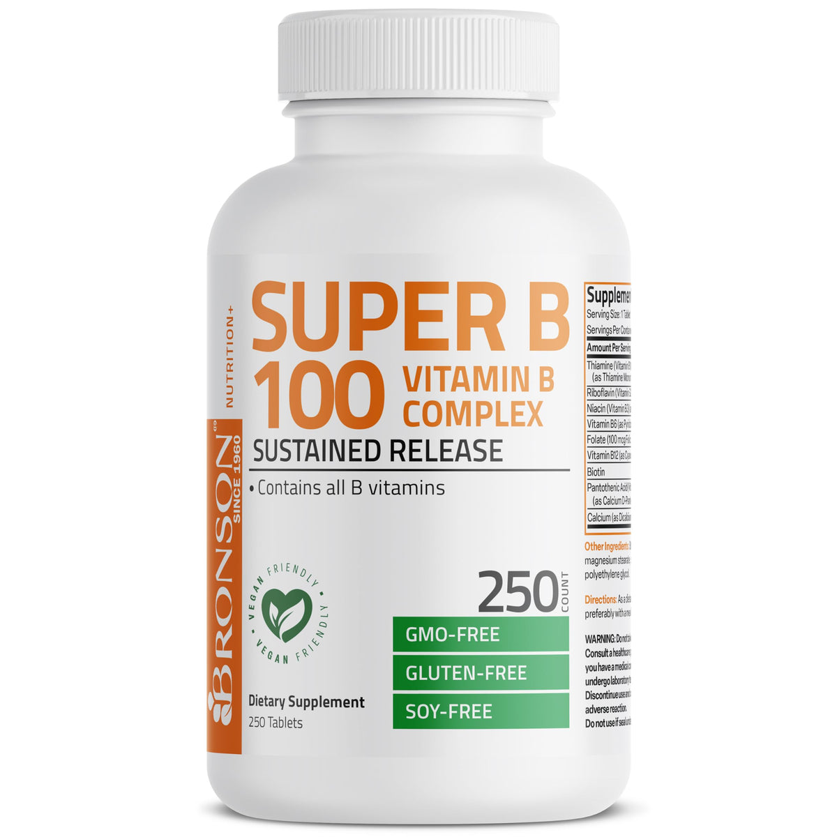 Bronson Super B100 comprimés montrant la taille et la forme