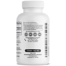 Bronson Sureau Extra Fort 90 Capsules Végétariennes - étiquette détaillée