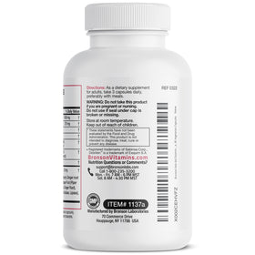 Bronson VeinAid 1000 mg, capsules à côté d'un verre d'eau