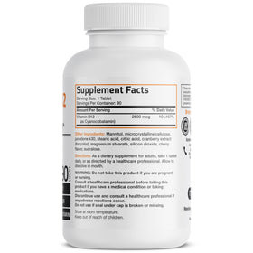 Bronson Vitamine B12 2500 mcg comprimés cerise vue de côté