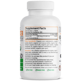 Bronson Vitamine D3 comprimé, vue de côté
