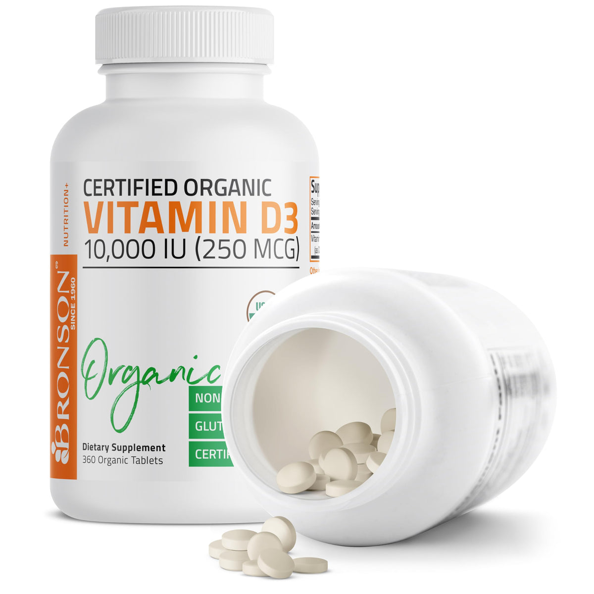 Bronson Vitamine D3, comprimés dans une main