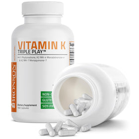 Bronson Vitamine K Triple Play 180 capsules avec gélules