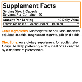 Bronson Vitamine K2 MK-7 100 mcg à côté d'autres vitamines