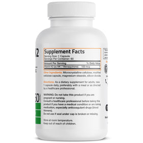 Bronson Vitamine K2 MK-7 100 mcg capsules arrière
