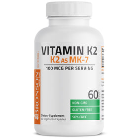Bronson Vitamine K2 MK-7 100 mcg gélules ouvertes