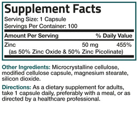 Bronson Zinc Complex 50 mg sur une surface de table