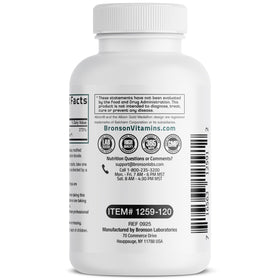 Bronson Zinc Glycinate 30 mg Capsules 120, comparatif de taille