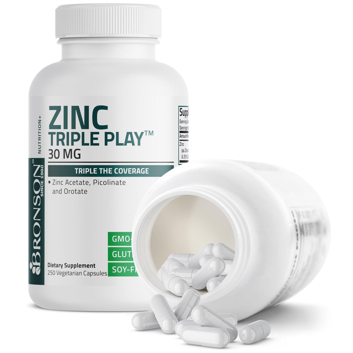 Bronson Zinc Triple Play 30 mg bottle side view