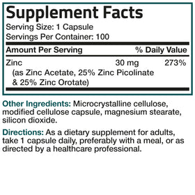 Bronson Zinc Triple Play capsules in a hand
