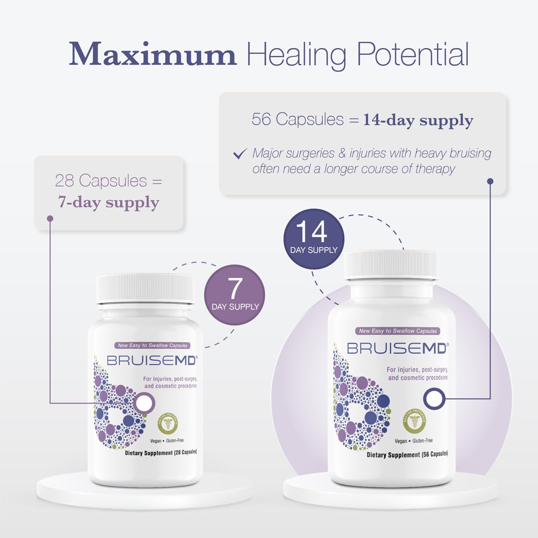 BruiseMD Complément Alimentaire Bromélaïne 500 mg - capsules
