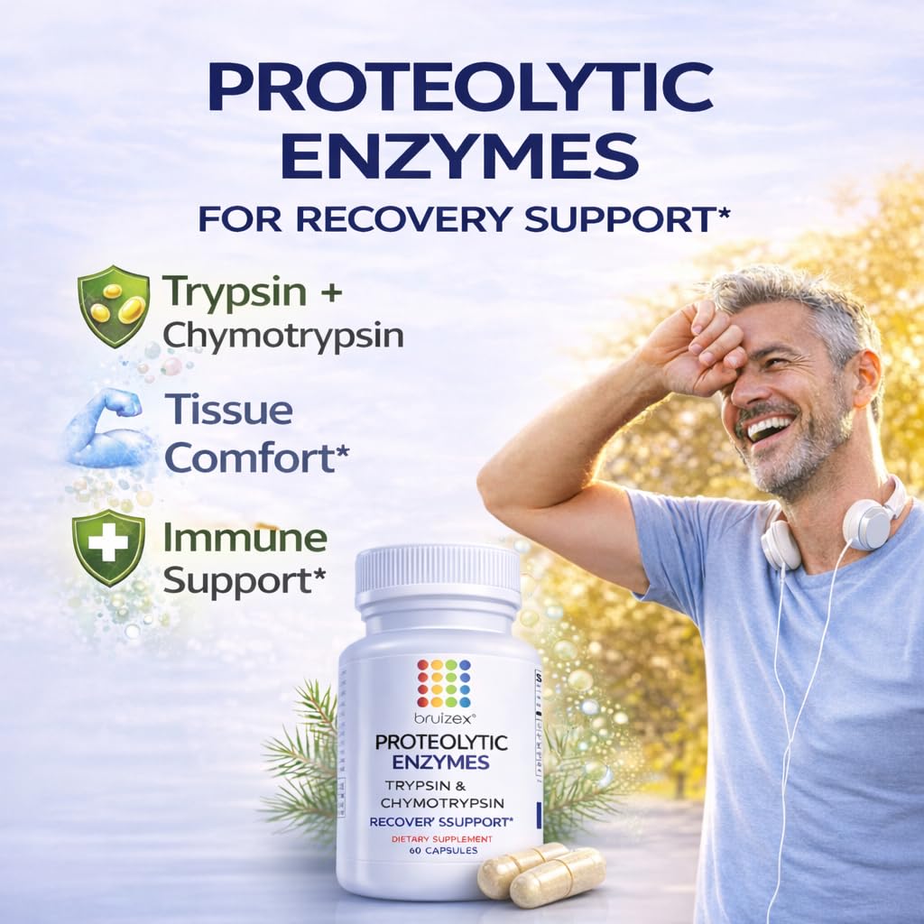Bruizex Complément Alimentaire Multi-Enzymes 60 Capsules avec étiquette