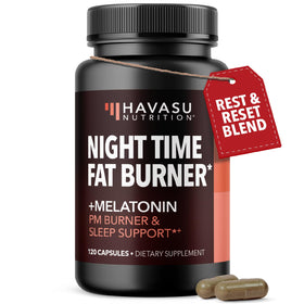 Brûleur de graisse nocturne HAVASU NUTRITION, flacon de 120 capsules