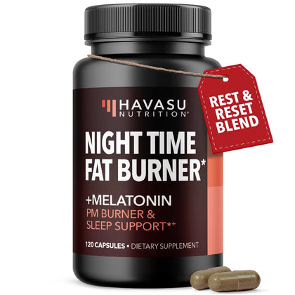 Brûleur de graisse nocturne HAVASU NUTRITION, flacon de 120 capsules