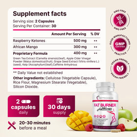 Brûleur de graisse PHYTOCHOICE, capsules sur une surface blanche