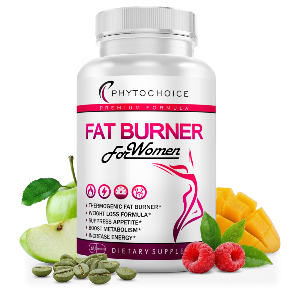 Brûleur de graisse PHYTOCHOICE pour femmes, vue avant du produit
