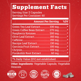 Brûleur de Graisse Thermogénique Old School Labs 120 Caps - capsules à l'extérieur