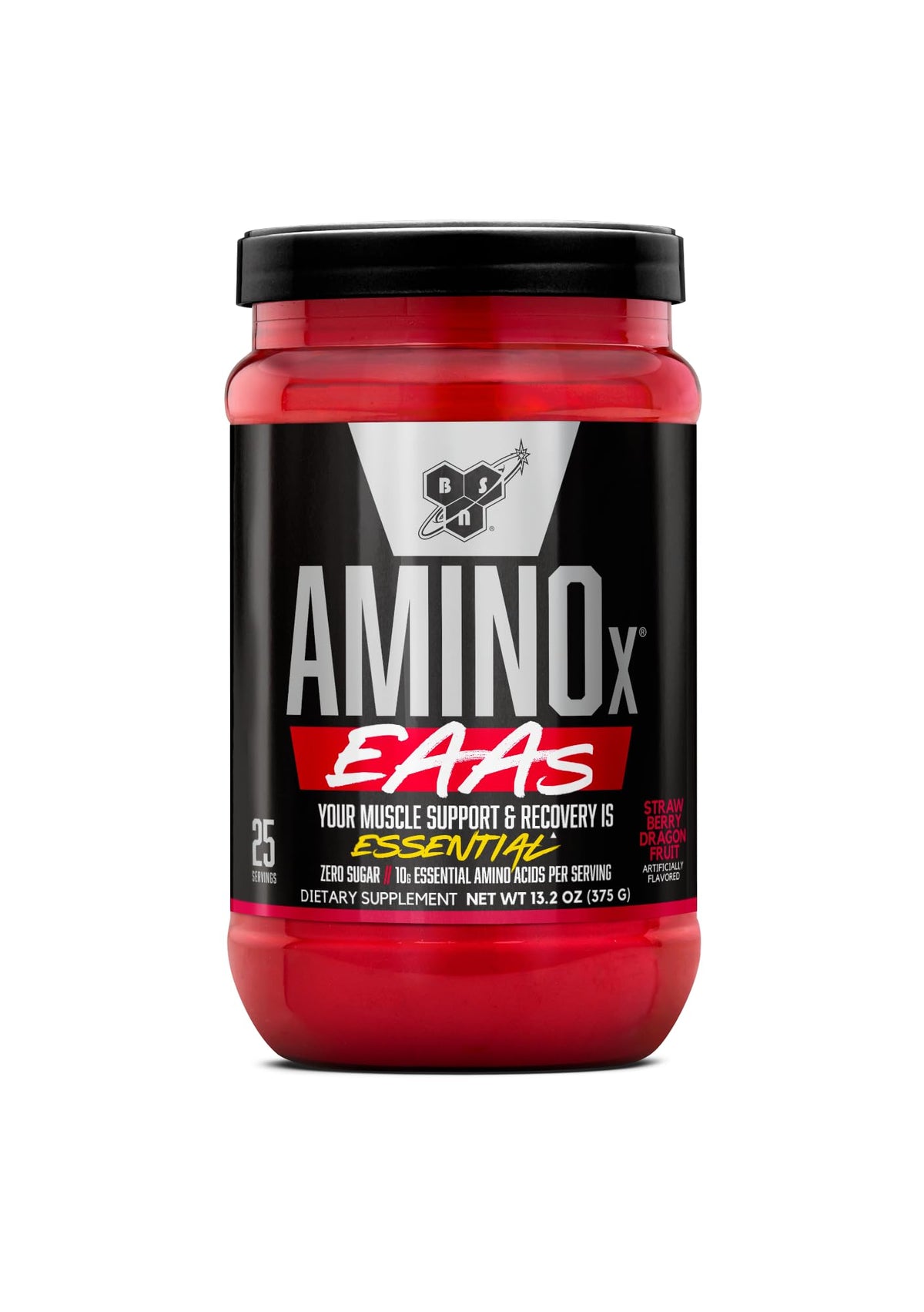BSN Amino X EAAs 499g saveur fraise-fruit du dragon vue de face