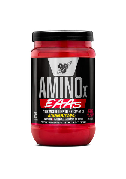 BSN Amino X EAAs 499g saveur fraise-fruit du dragon vue de face