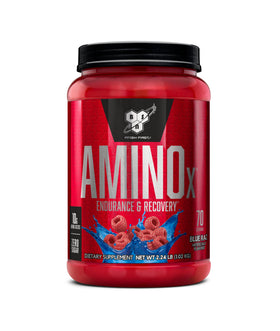 BSN Amino X Poudre BCAA Framboise Bleue vue avant