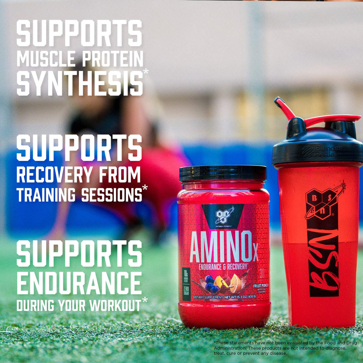 BSN Amino X Poudre de Récupération BCAA 70 Portions - Fruit Punch étiquette