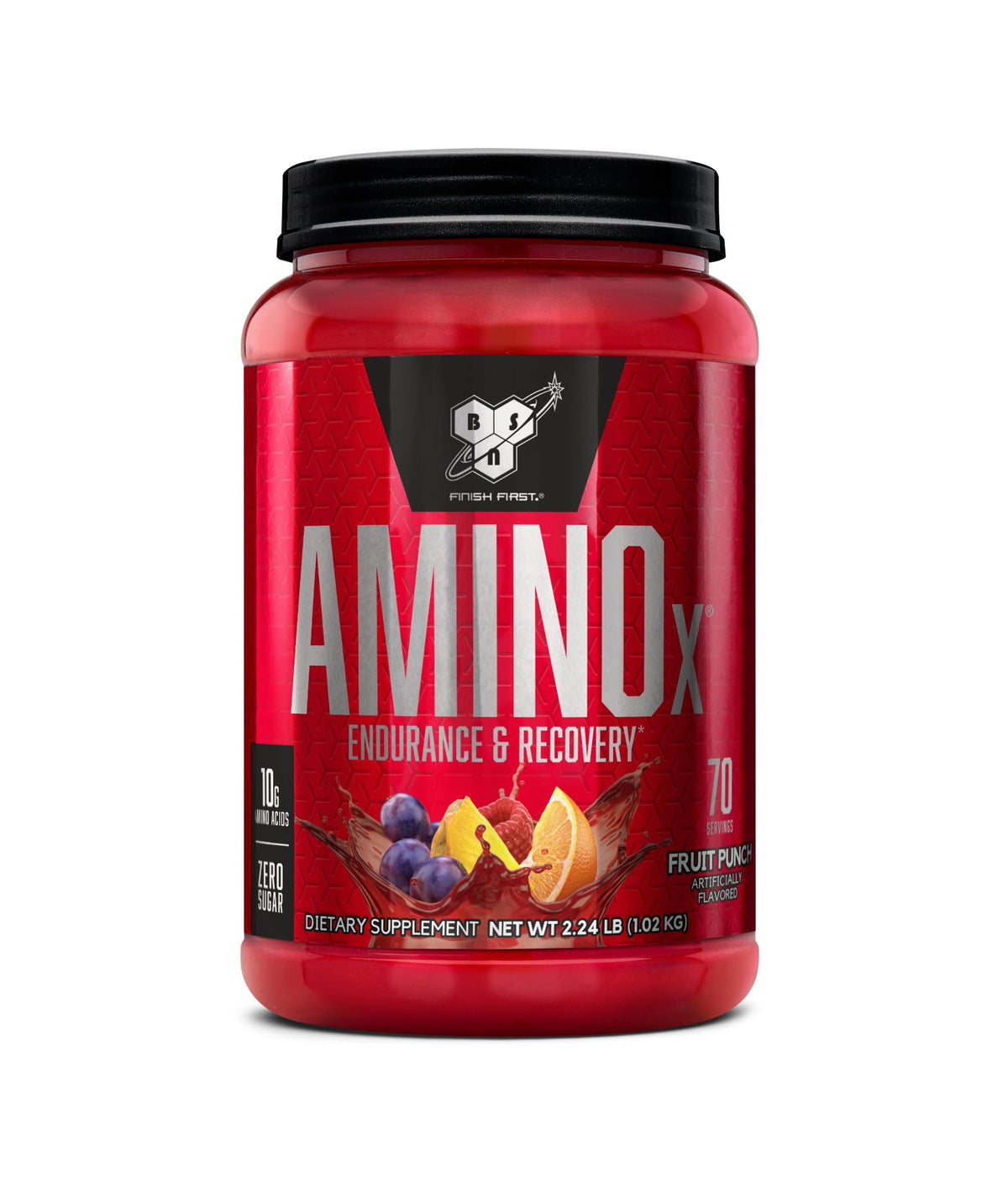 BSN Amino X Poudre de Récupération BCAA 70 Portions - Fruit Punch vue de face