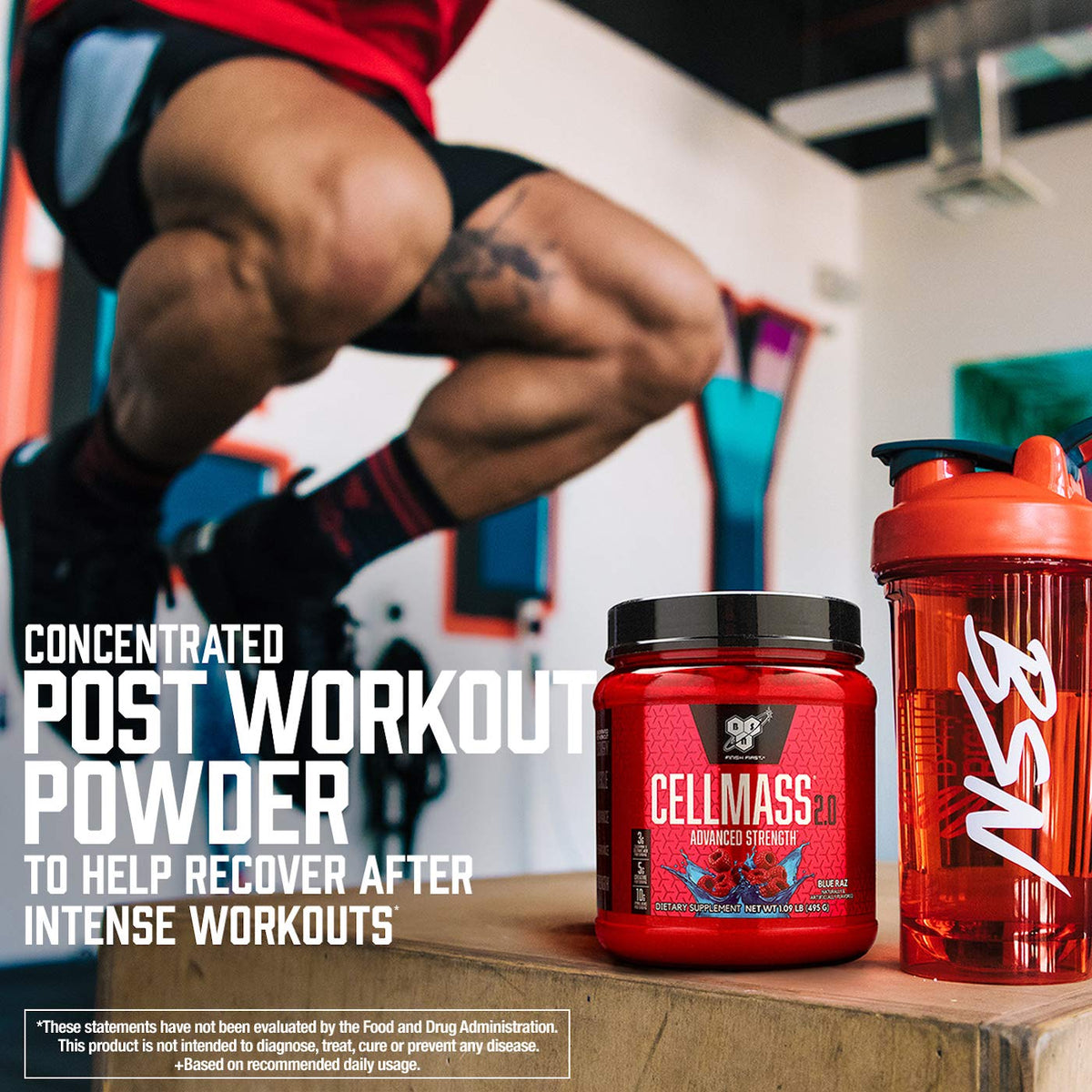 BSN Cellmass 2.0 poudre de récupération post-entraînement 640g en préparation