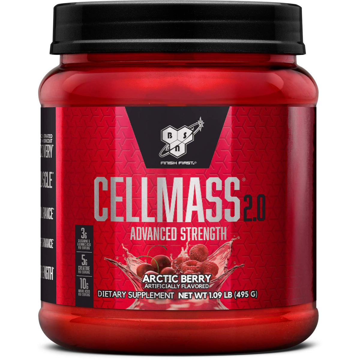 BSN Cellmass 2.0 poudre de récupération post-entraînement 640g vue de face