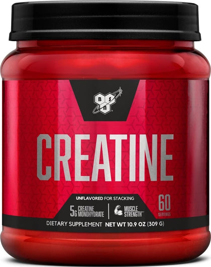 BSN créatine monohydrate micronisée 5g par portion, emballage avant
