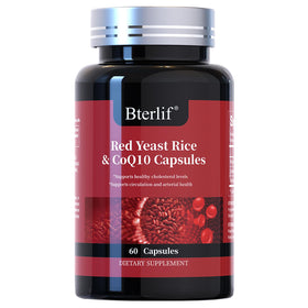 Bterlif Riz Rouge CoQ10 flacon vue avant avec 60 capsules