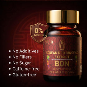 BTGIN Extrait de Ginseng Rouge Coréen 90g étiquette détaillée