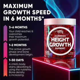 BTQ BIOTEQUE LAB Gummies de croissance avec étiquette