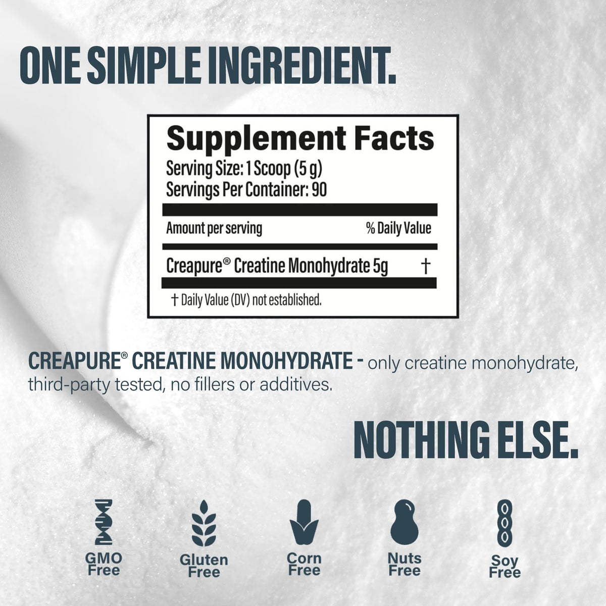 BUBS Naturals Creatine Monohydrate 549g dans un shaker
