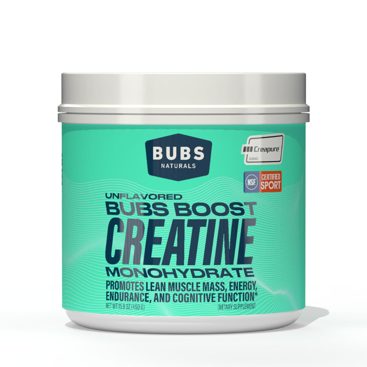 BUBS Naturals Creatine Monohydrate 549g vue de face
