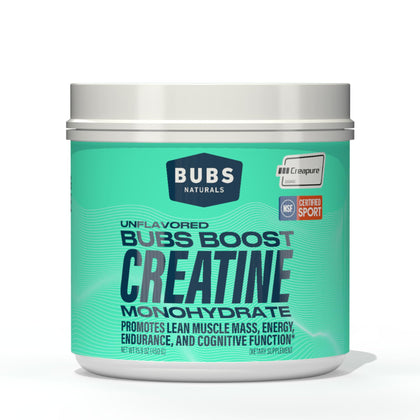 BUBS Naturals Creatine Monohydrate 549g vue de face