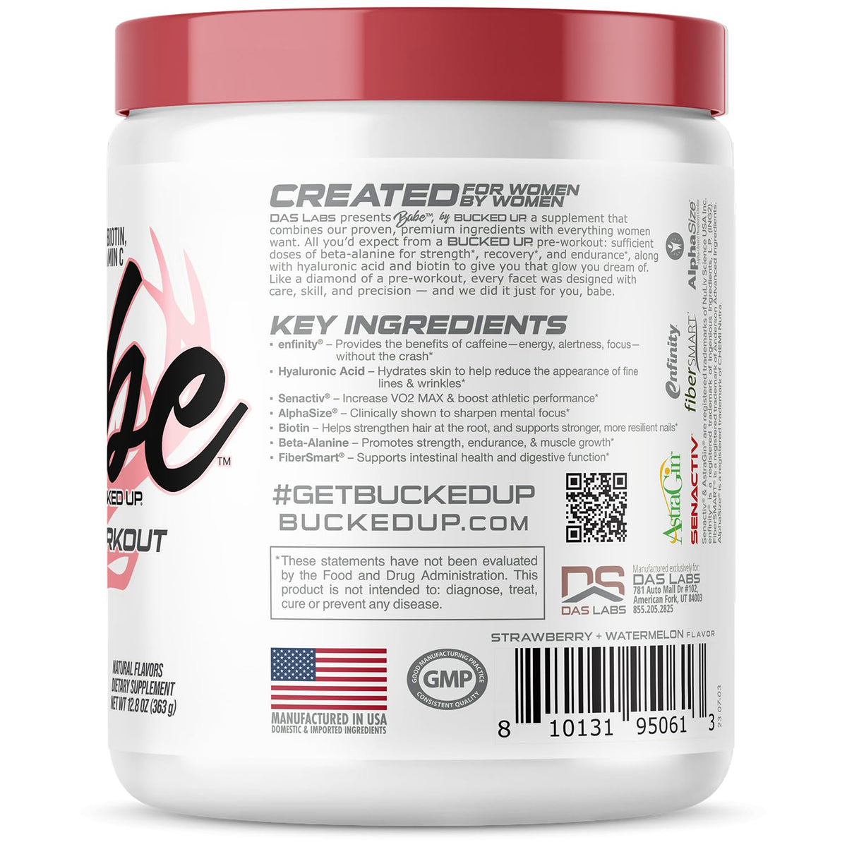 Bucked Up Babe Pré-Workout Poudre Femme 431g en utilisation dans un shaker